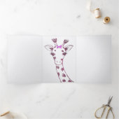 Ms. Giraffe Schattige Sarcastisch Ontwerp Drieluik Aankondiging (Binnen)