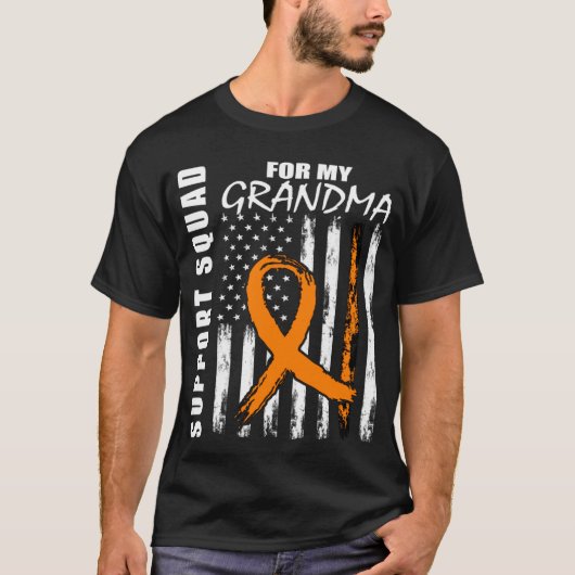 MS Grandma Multiple Sclerosis Awareness US Flag Fa T-shirt (Voorkant)