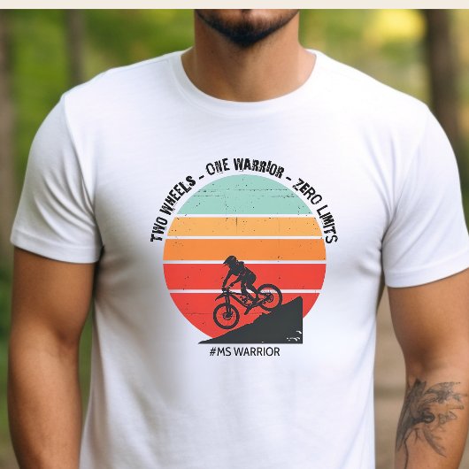MS krijger, multiple sclerose fietsliefhebber cade T-shirt
