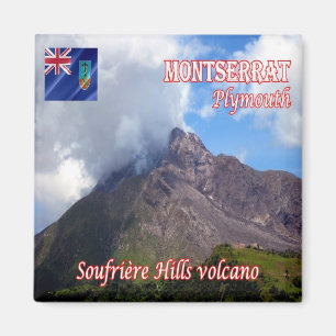 MS - Montserrat - Plymouth - Soufriere Hills Volca Magneet