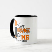 MS multiple sclerose ik Draag Oranje voor ME 9 Mok (Voorkant links)