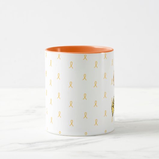 MS Multiple Sclerosis Awareness Ribbon Coffee Mok (Midden)