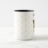 MS Multiple Sclerosis Butterfly Ribbon Coffee Mok (Midden)