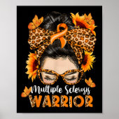MS Multiple Sclerosis Warrior Awareness Oranje MEs Poster (Voorkant)