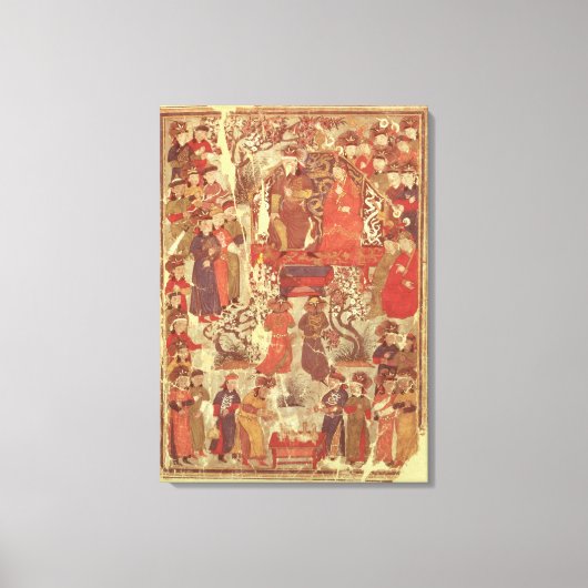 Ms Supp. Pers.Genghis Khan en zijn vrouw Canvas Afdruk (Voorkant)