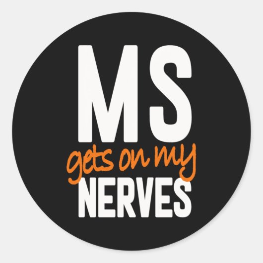 MS Warrior - MS Gets Ronde Sticker (Voorkant)