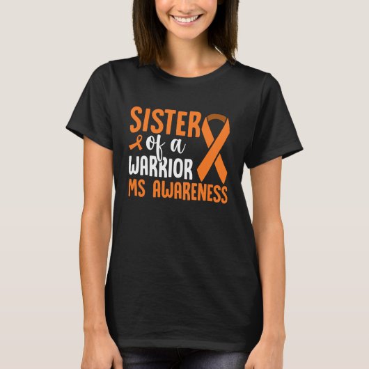 MS Warrior Multiple Sclerose Awareness Brother of T-shirt (Voorkant)