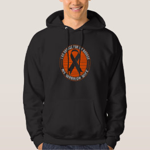 MS Warrior Wife Oranje Ribbon Hoodie