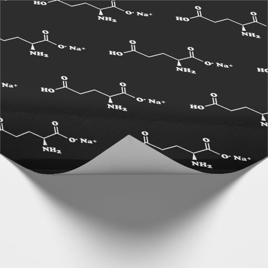 MSG Mononatrium glutamaat Molecule Chemische formu Cadeaupapier (Hoek)
