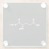 MSG Mononatrium glutamaat Molecule Chemische formu Glazen Onderzetter (Achterkant)