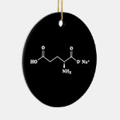 MSG Mononatrium glutamaat Molecule Chemische formu Keramisch Ornament (Rechts)