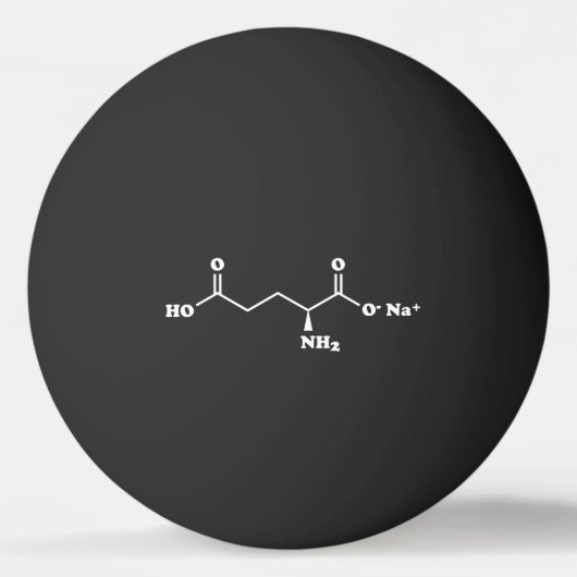 MSG Mononatrium glutamaat Molecule Chemische formu Pingpongballen (Achterkant)
