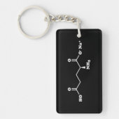MSG Mononatrium glutamaat Molecule Chemische formu Sleutelhanger (Voorkant)