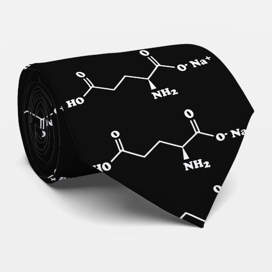 MSG Mononatrium glutamaat Molecule Chemische formu Stropdas (Opgerold)