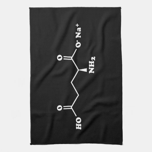MSG Mononatrium glutamaat Molecule Chemische formu Theedoek (Verticaal)
