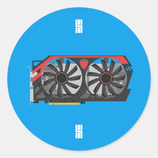 MSI Twin Frozr Graphics Kaart Design Ronde Sticker (Voorkant)