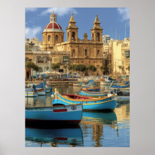 Msida Malta Travel Poster