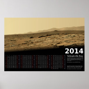 MSL Curiosity at Yellowmes Bay - Agenda 2014 Poster