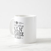 MSN Afstuderen 2023 Masters Science in Nursing Koffiemok (Voorkant links)