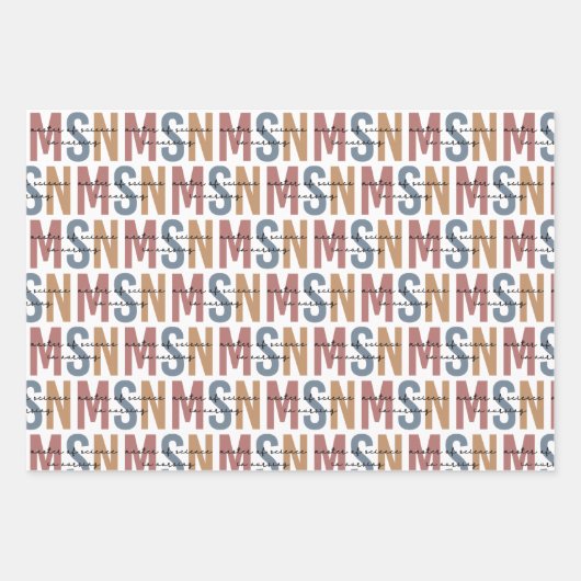 MSN Master of Science in het Afstuderen Verpleegku Inpakpapier Vel (Voorkant 3)