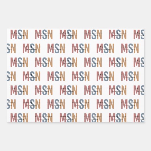 MSN Master of Science in het Afstuderen Verpleegku Inpakpapier Vel (Voorkant)