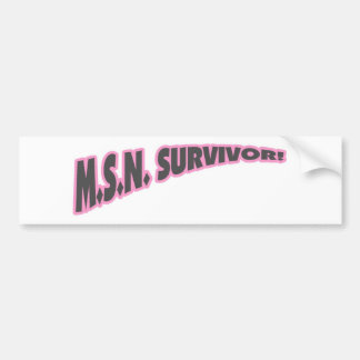 MSN overleving in roze Bumpersticker