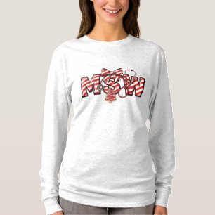 MSW Kerstmis – Master of Social Work Vakantiedesig T-shirt