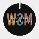 MSW Master of Social Work Retro Afstuderen Glas Ornament (Achterkant)