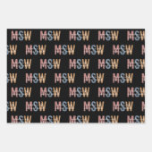 MSW Master of Social Work Retro Afstuderen Inpakpapier Vel (Voorkant 3)