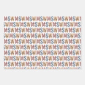 MSW Master of Social Work Retro Afstuderen Inpakpapier Vel (Voorkant 3)