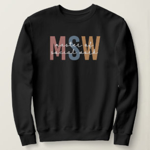 MSW Master of Social Work Retro Afstuderen Trui