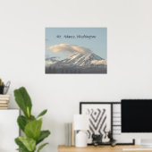 Mt. Adams Washington met Cloud Photo Poster (Thuiskantoor)