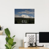 Mt. Adams Washinton met Forest and Blue Sky Foto Poster (Thuiskantoor)