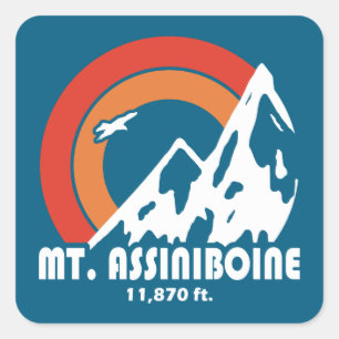 Mt. Assiniboine Sun Eagle Vierkante Sticker