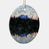 Mt Bachelor, Oregon, Dawn Keramisch Ornament (Rechts)