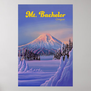 Mt Bachelor Oregon Skigebied Reisposter Poster