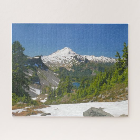 Mt. Baker en Alpine Lake Photo Puzzle Legpuzzel (Horizontaal)
