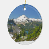 Mt. Baker Landscape Photo Circle Ornament (Links)