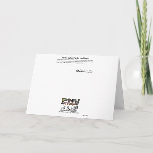 Mt Baker Pacific Northwest Hartelijk dank Bedankkaart (Achterkant)