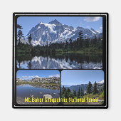 Mt. Baker Snoqualmie Nationa Forest Collage Magnet Magneet (Voorkant)
