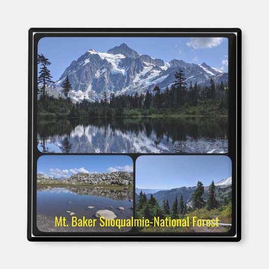 Mt. Baker Snoqualmie Nationa Forest Collage Magnet Magneet (Voorkant)