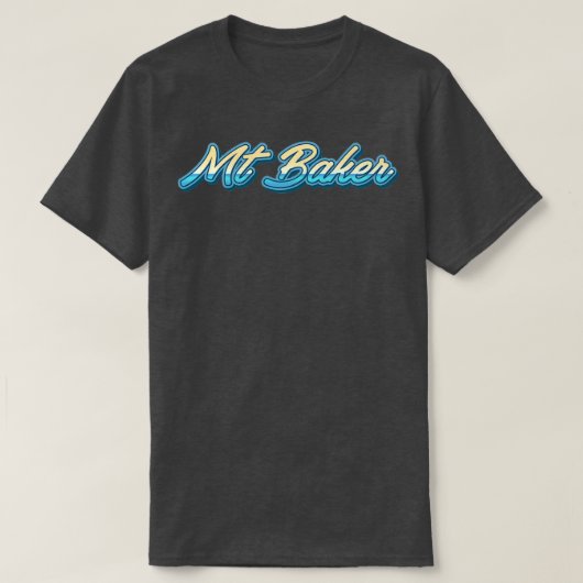 Mt Baker Typografie 1 T-shirt (Design voorkant)