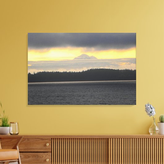 Mt. Baker Volcano Canvas Afdruk (Insitu (Woonkamer))