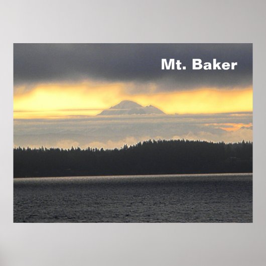 Mt. Baker Volcano Poster (Voorkant)
