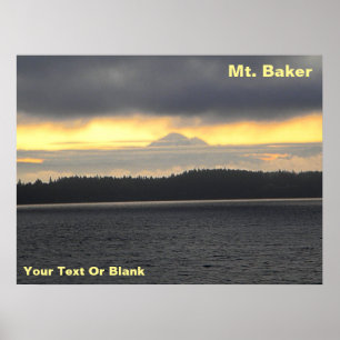 Mt. Baker Volcano Poster