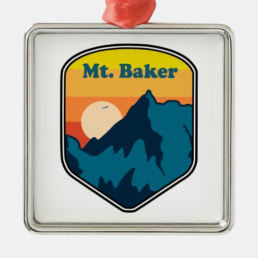 Mt. Baker Washington Sunrise Metalen Ornament (Voorkant)