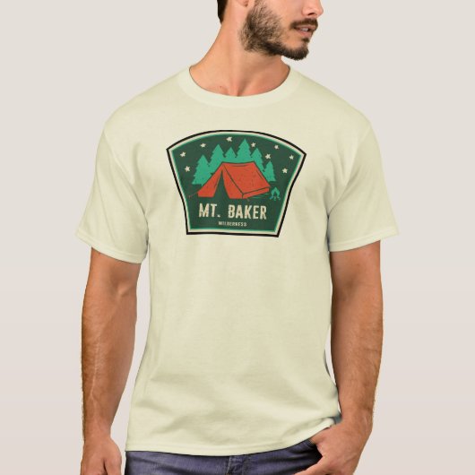 Mt. Baker Wilderness Washington Kamperen T-shirt (Voorkant)
