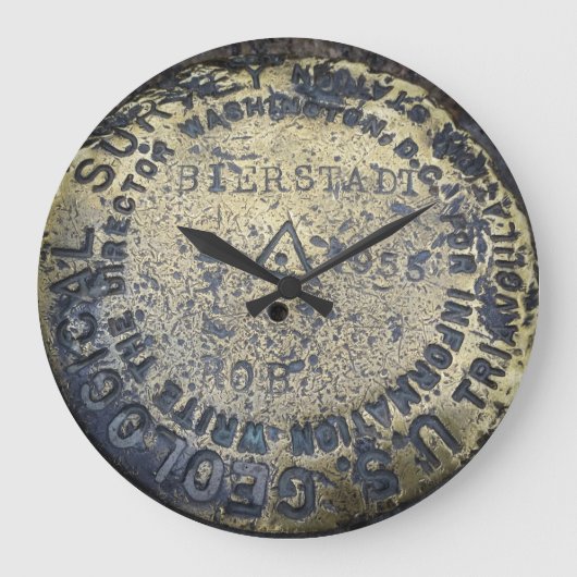 Mt. Bierstadt 14er Fourteener Clock Grote Klok (Voorkant)