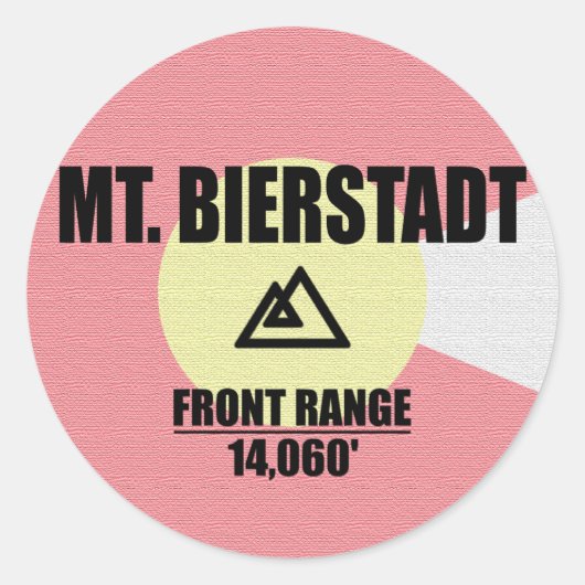 Mt. Bierstadt Ronde Sticker (Voorkant)