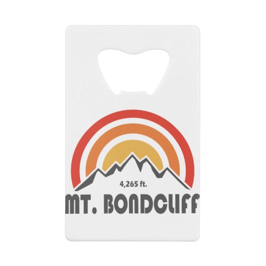 Mt. Bondcliff New Hampshire Kredietkaart Flessenopener (Voorkant)